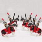 5 Heavy Knights Templar Minifigures Compatible Lego Medieval Knight Sets
