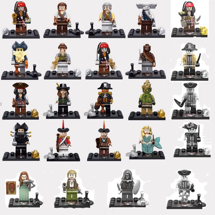 24 Best Pirates of the Caribbean Movie Character Minifigures Lego Compatible Toy
