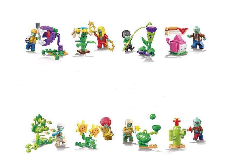 Plants vs. Zombies Game Character Minifigures Compatible Lego Toy