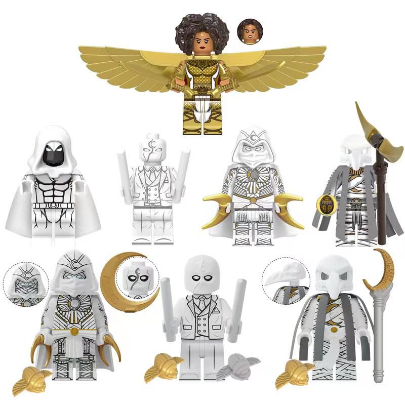8pcs Moon Knight Layla Minifigures Compatible Lego Moon Knight Movie Character Sets