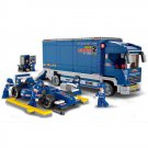 Blue Formula Racing Transport Truck Racer Minifigures Compatible Lego Racing Sets