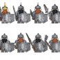 8 Heavy Dwarf Dain II Ironfoot Dwarf Soldier Minifigures Fit Lego The Hobbits Movie Sets
