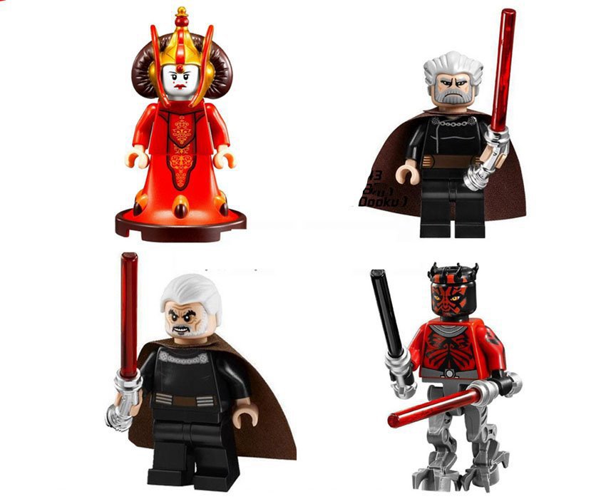 Darth Maul Amidala Count Dooku Minifigures Compatible Lego Star Wars Sets