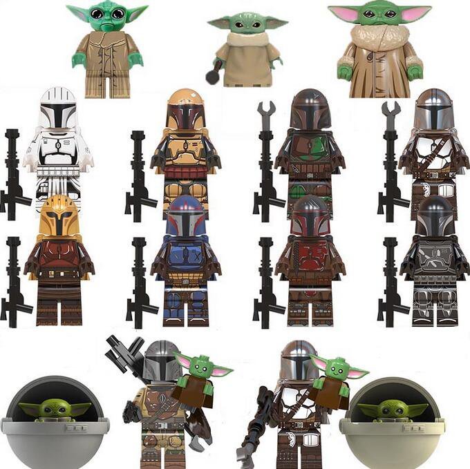 15pcs Din Djarin and Grogu Minifigures Compatible Lego The Mandalorian Season 2 Sets