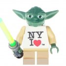 I Love NY Yoda Minifigures Compatible Lego Star Wars Minifigure