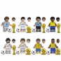 Ronaldo Messi Pele Neymar Ronaldinho Minifigures Fit Lego UEFA Champions Sets