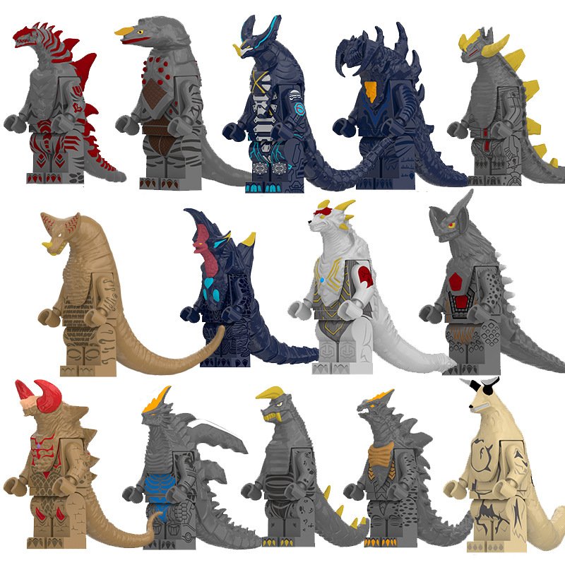 14pcs Movie Comic Monster Kaiju Minifigures Fit Lego Toy Sets