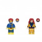 Cyclops and Jean Grey Minifigures Compatible Lego The X-Men Movie Sets