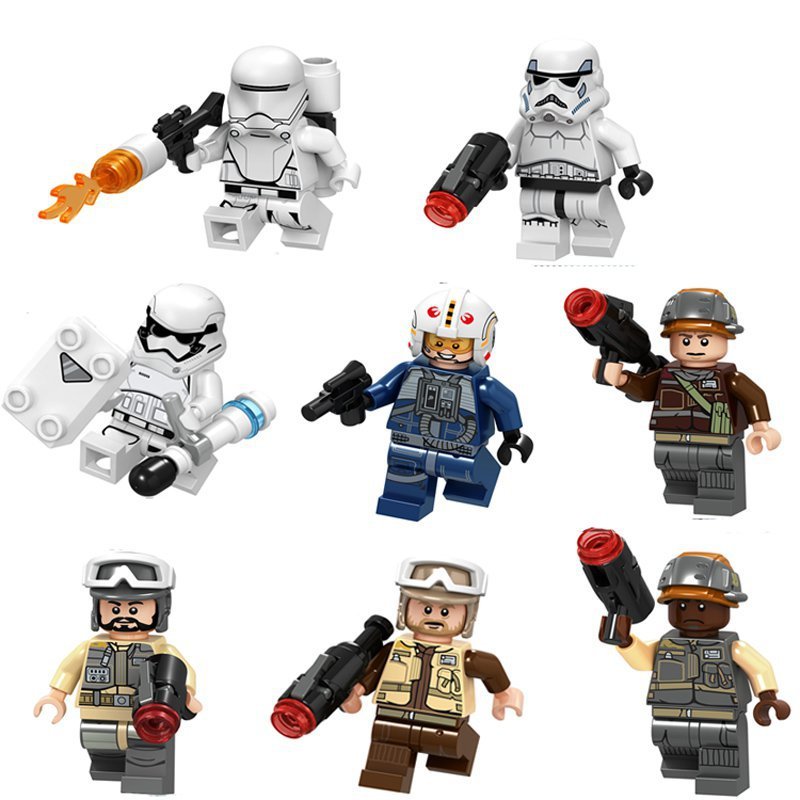 Resistance Pilot First Order Snowtrooper Minifigures Fit Lego Star Wars Sets