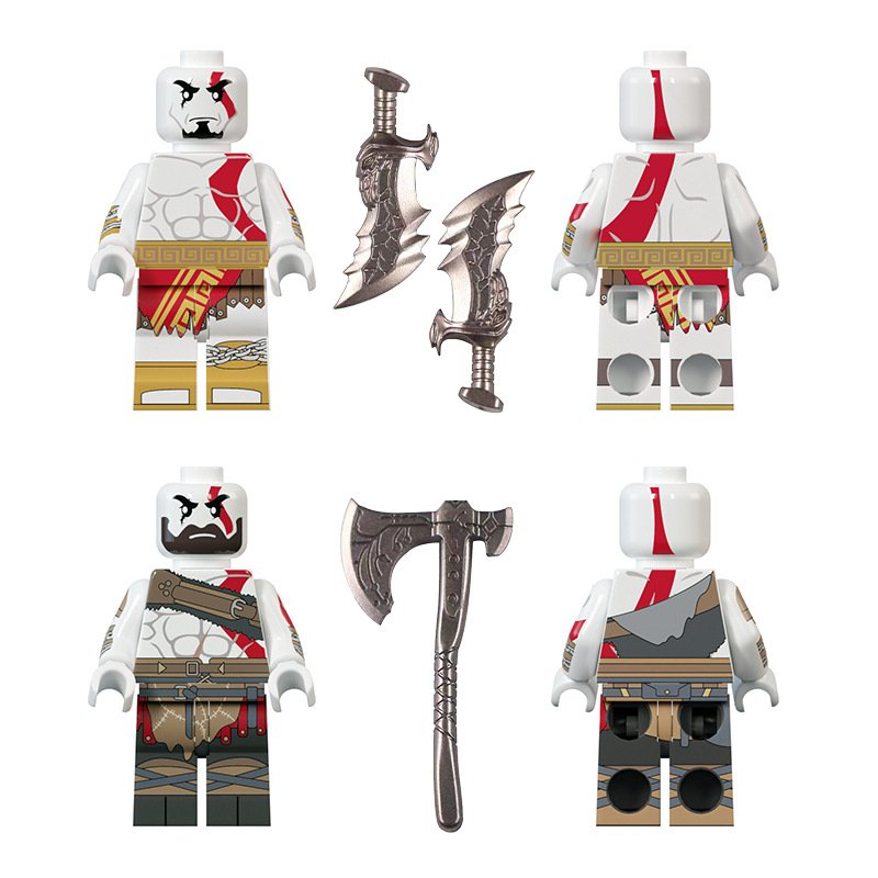 4pcs Kratos heavy weapons Minifigures Compatible Lego Game Sets &iuml;&raquo;&iquest;