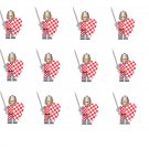 12pcs Croatian Knight Minifigures Fit Lego Medieval Knight Sets