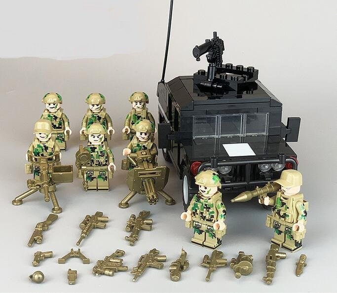 SEAL Soldier Military Hummer Minifigures Fit Lego America Mission Against Terror Sets