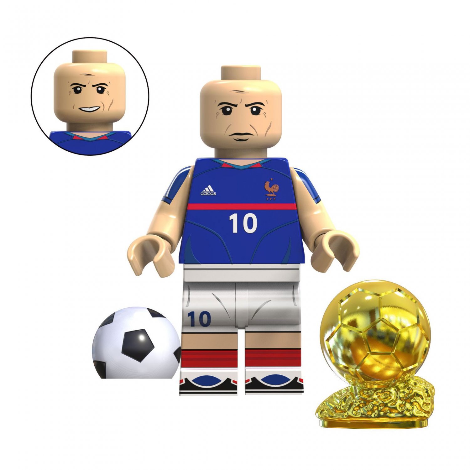 Zinedine Yazid Zidane Minifigures Fit Lego World Cup Football Minifigure