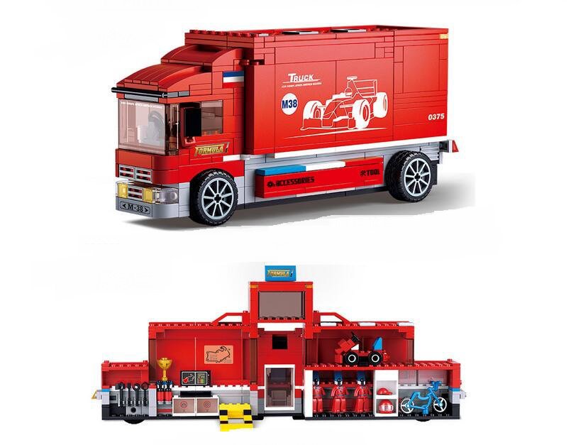 Racing repair station Truck Minifigures Fit Lego City Truck Sets