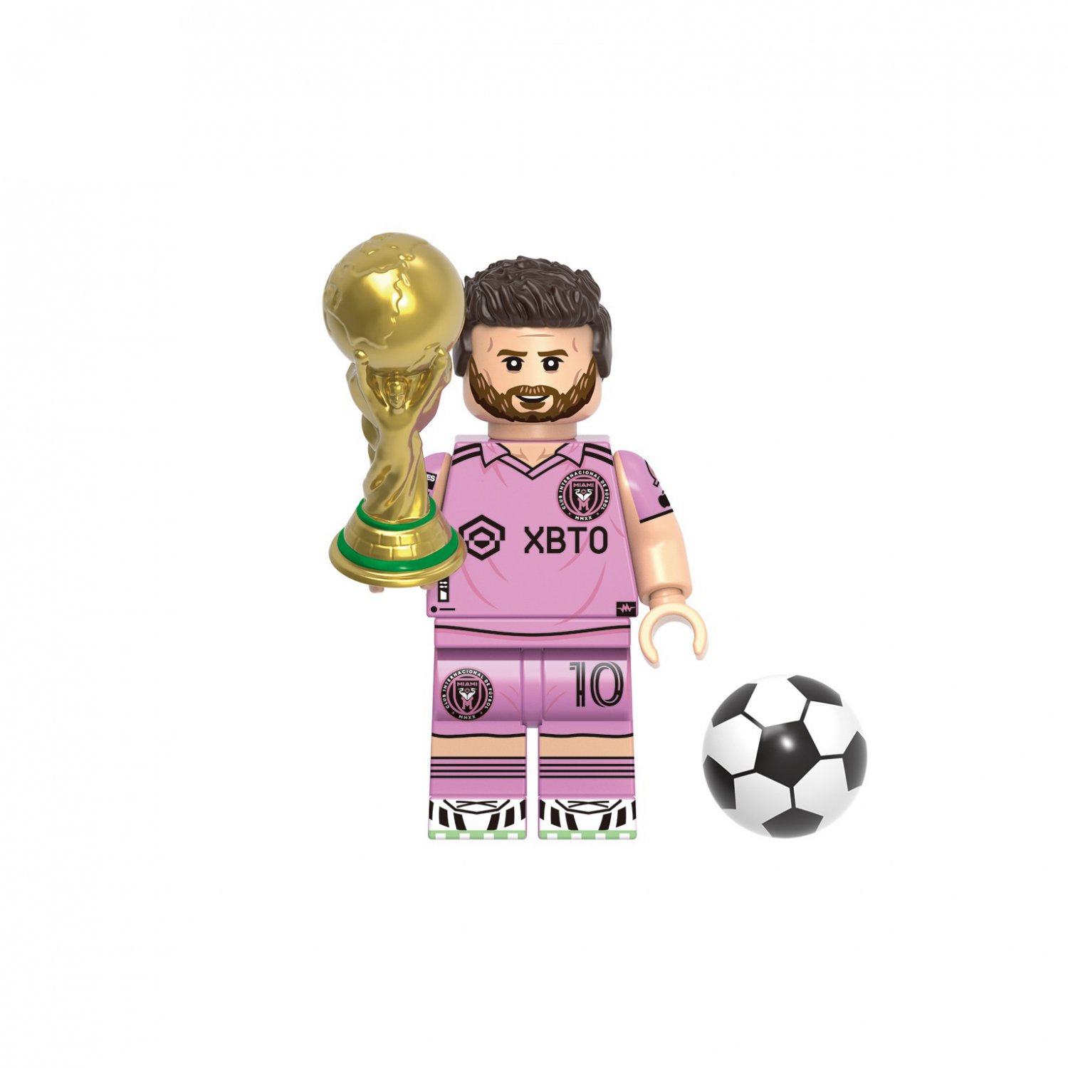 Miami Football Messi Minifigures Fit Lego Football Minifigure