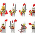 8pcs King Paladin soldiers Minifigures Compatible Lego Medieval Knights Sets