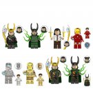 8pcs Loki and Iron Man Minifigures Fit Lego Avengers Super Heroes Sets