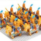 10 Heavy Golden Ancient Rome Legion Minifigures Compatible Lego Medieval Knight Sets