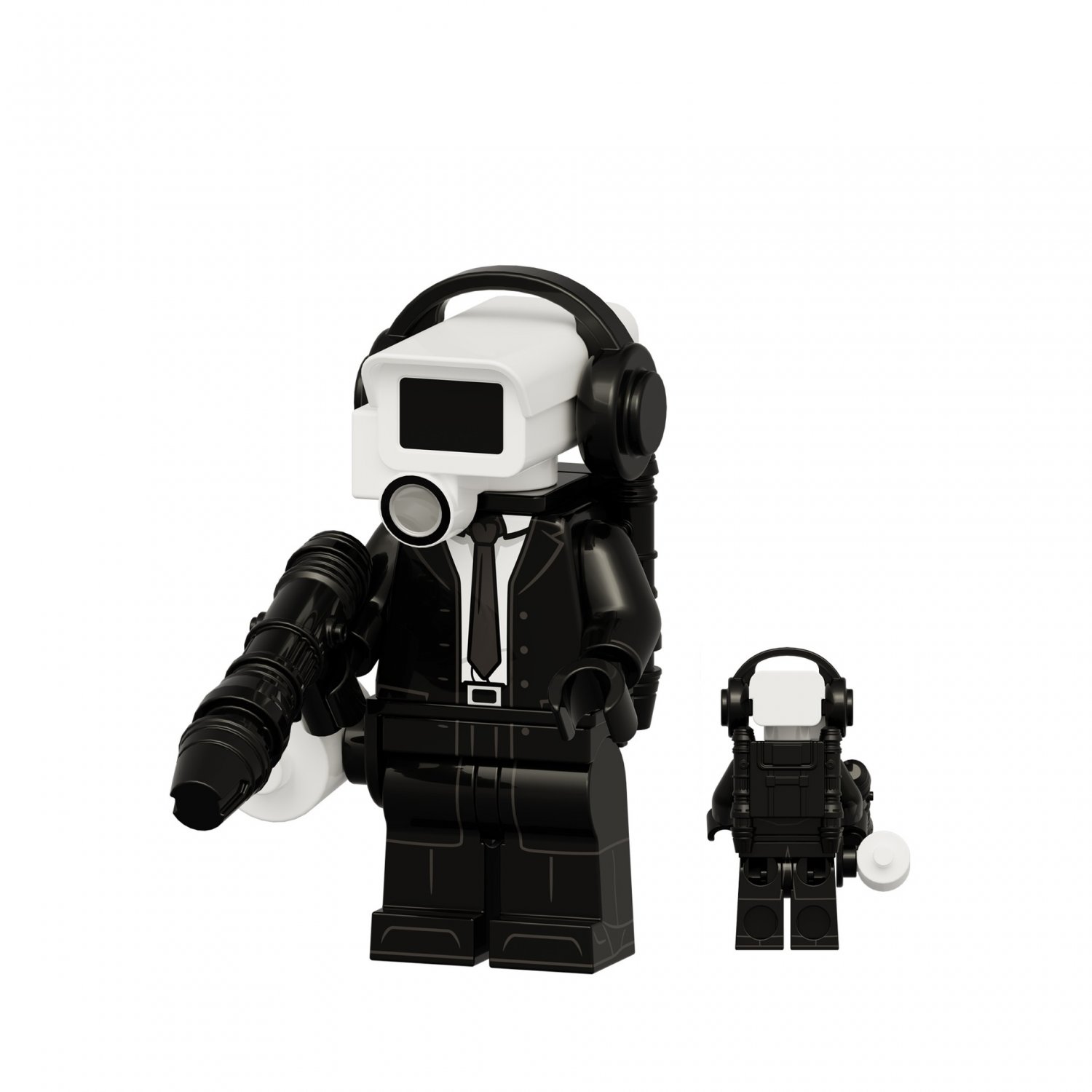 Flight Monitor Minifigures Fit Lego Toilet Man Minifigure