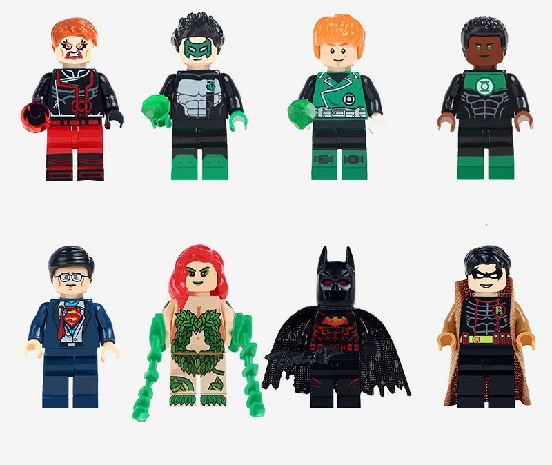 Red Lantern Green Lantern Hal Jordan Minifigures Compatible Lego DC Justice League Sets