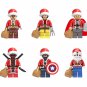 Santa Claus suit Thor Deadpool Iron Man Minifigures Fit Lego Christmas Sets