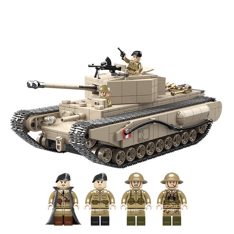 Britain Churchill Tank Minifigures Fit Lego WW2 Tank Sets