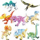 Tyrannosaurus Rex Brachiosaurus Velociraptor Minifigures Fit Lego Color Dinosaur Sets