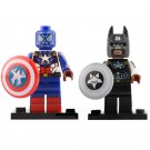 Spider Captain America and Bat Captain America Minifigures Fit Lego Variation Super Heroes Sets