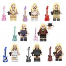 8pcs America Female Singer Minifigures Fit Lego Star Sets