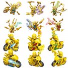 12 Heavy Golden Ninjago Motorcycle Minifigures Fit Lego Ninjago Sets