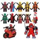 12pcs Deadpool Corps Parallel universes Deadpool Minifigures Fit Lego Deadpool Sets