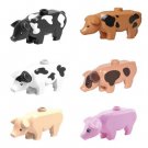 6pcs Pig Minifigures Fit Lego Zoon Sets