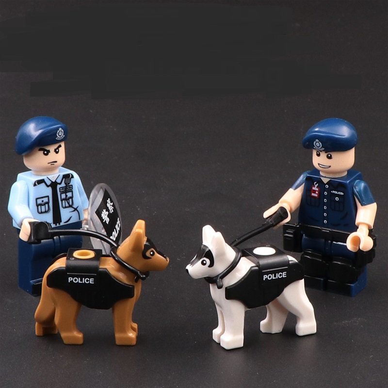 S.W.A.T. Police dog Minifigures Compatible Lego City Police Sets