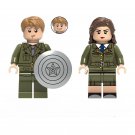 Steve Rogers and Peggy Carter Minifigures Compatible Lego Captain America Movie Sets