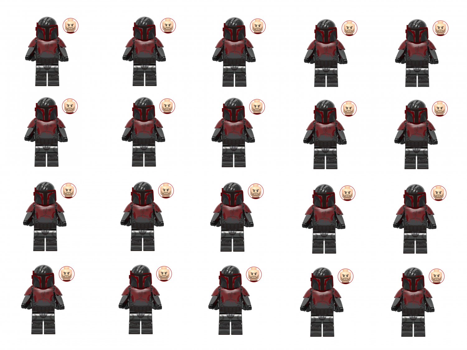20pcs Mandalorian Super Commando Minifigures Fit Lego The Mandalorian TV Sets