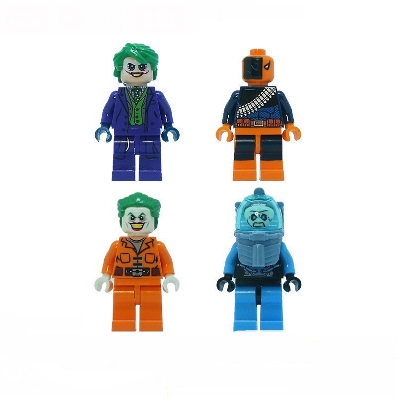 Deathstroke Mister Freeze Joker Minifigures Fit Lego DC Super Heroes Sets