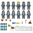 Knights of the Blue Lion Legion Minifigures Fit Lego Medieval Knight Sets