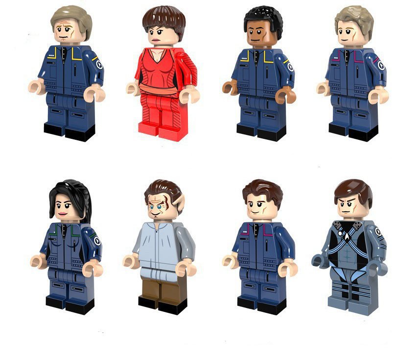 Scotty Captain Kirk Spock Edward Rayburn Minifigures Fit Lego Star Trek Sets