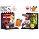 2pcs Denji exhibition stand Minifigures Fit Lego Chainsaw Man Sets
