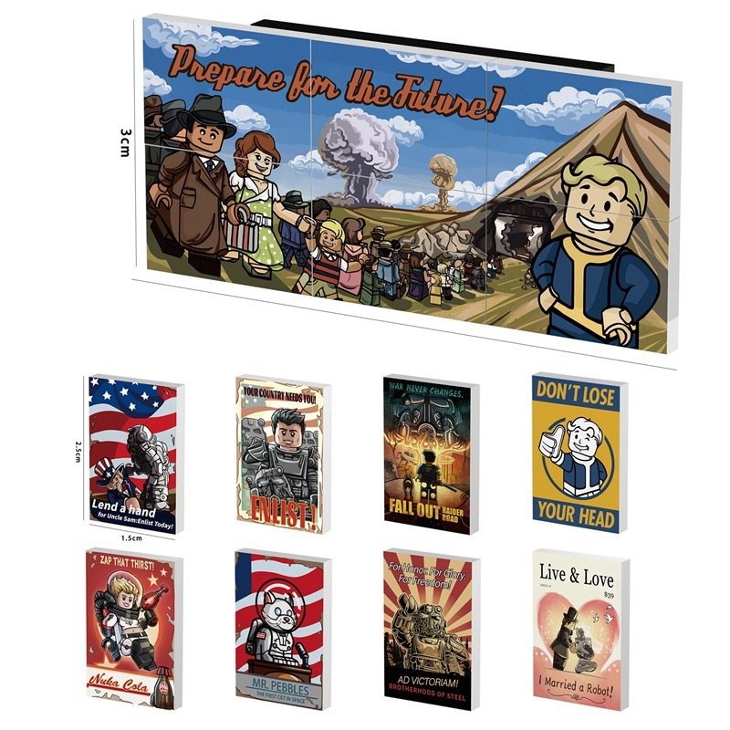 Fallout Season 1 Poster Background Board Minifigures Fit Lego Movie Sets