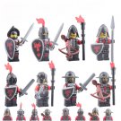 Red Dragon Knight Soldier Minifigures Fit Lego Medieval Knights Sets
