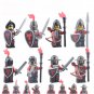 Red Dragon Knight Soldier Minifigures Fit Lego Medieval Knights Sets