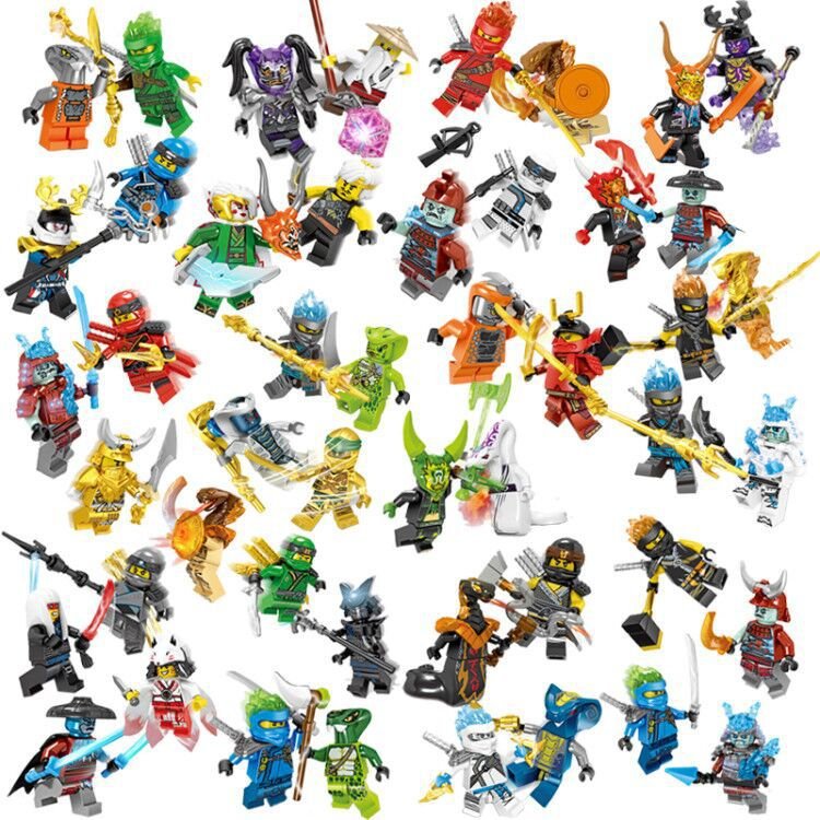 48pcs Ninjago Season 11 Secrets of the Forbidden Spinjitzu Minifigures Compatible Lego Toy