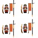 4pcs Apenanka Minifigures Fit Lego Japan Warrior Sets