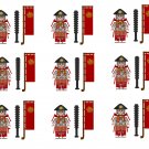 9pcs Shimizu Minifigures Compatible Lego Japan warrior Sets
