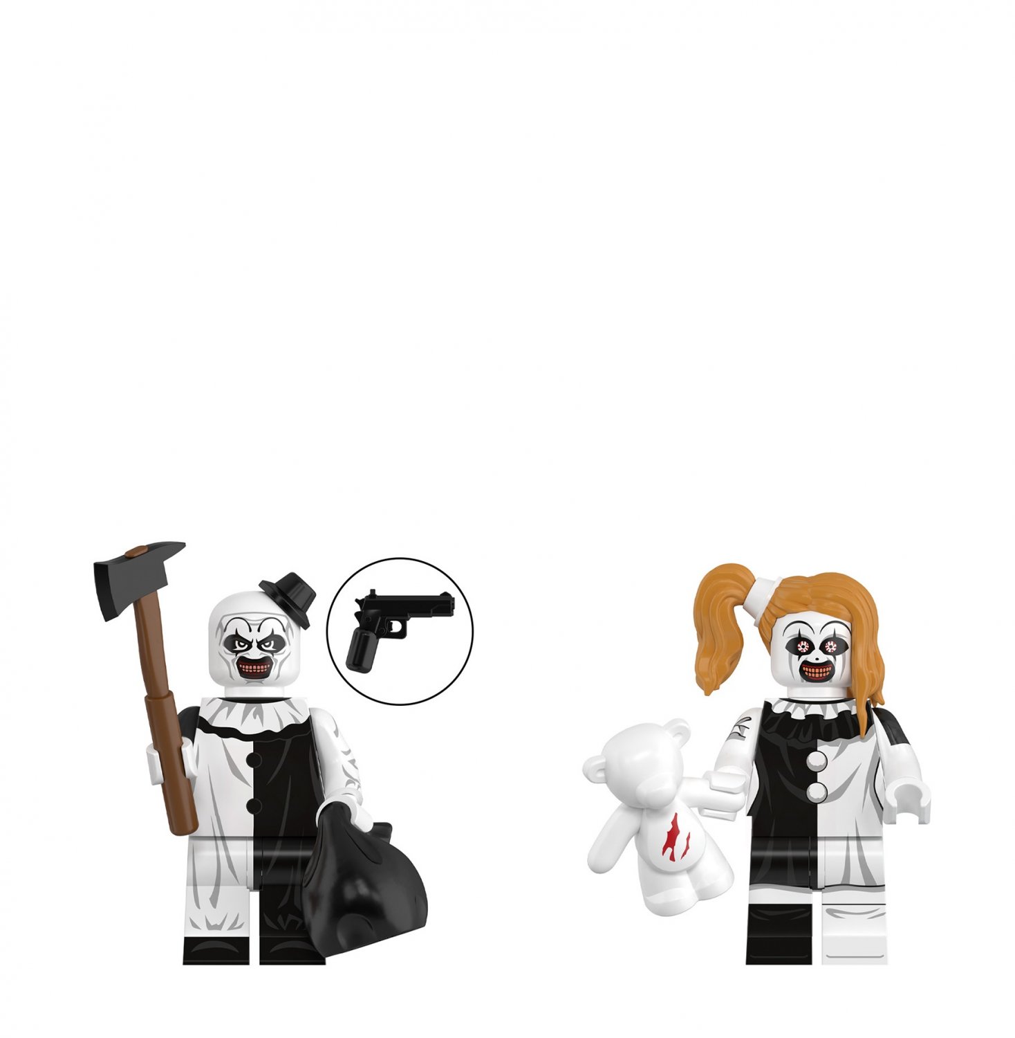 2pcs Art The Clown Minifigures Fit Lego Terrifier 3 Movie Sets