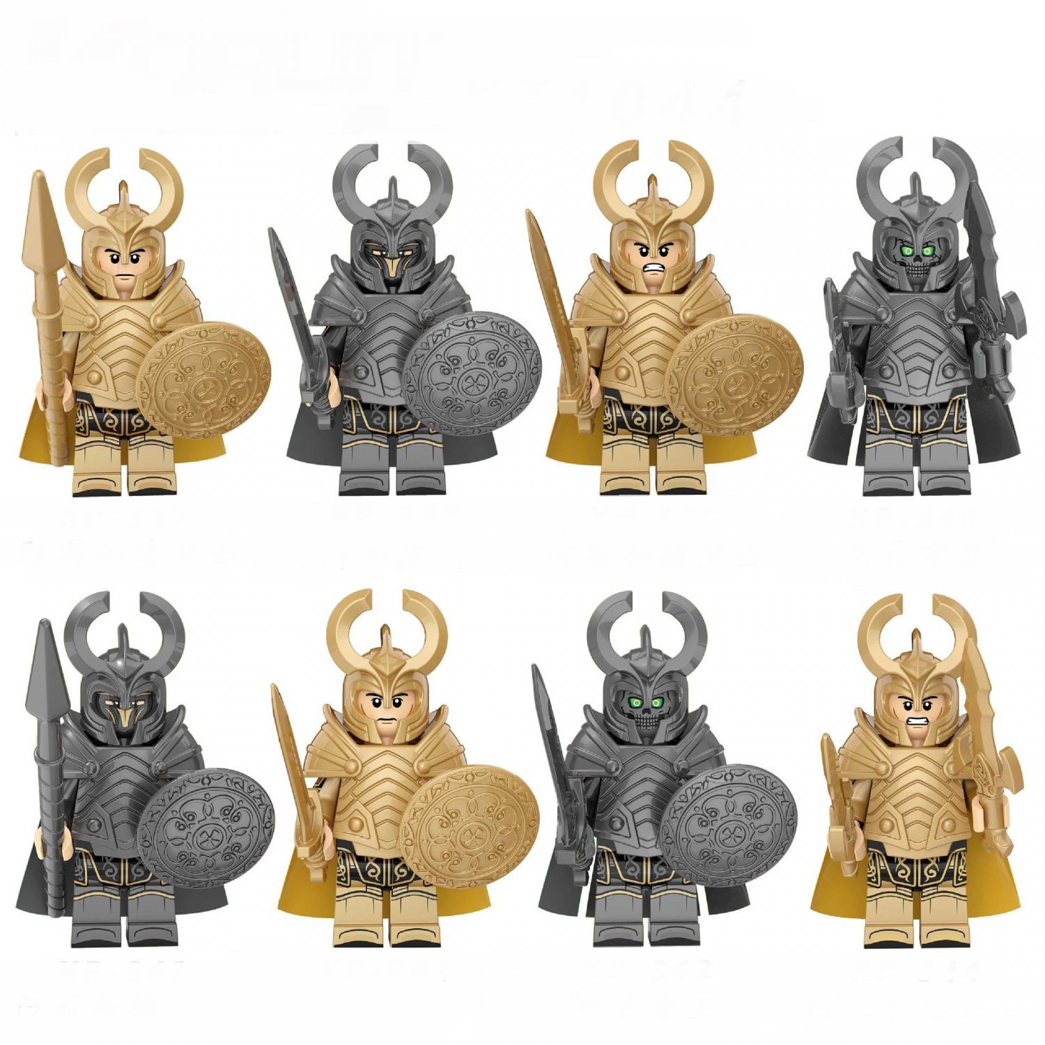 8pcs Asgard Armed Escort Minifigures Fit Lego Thor Movie Sets