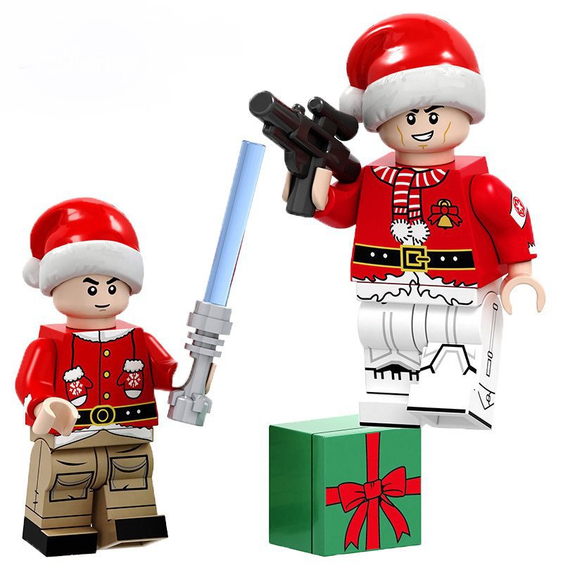 2pcs Obi-Wan Kenobi Christmas attire Minifigures Fit Lego Christmas Movie Sets