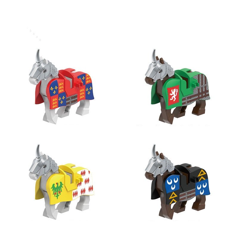 Thomas Grey of Heaton Warrior Horse Edmund de Thorpe Warhorse Minifigures Fit Lego Warhorse Sets