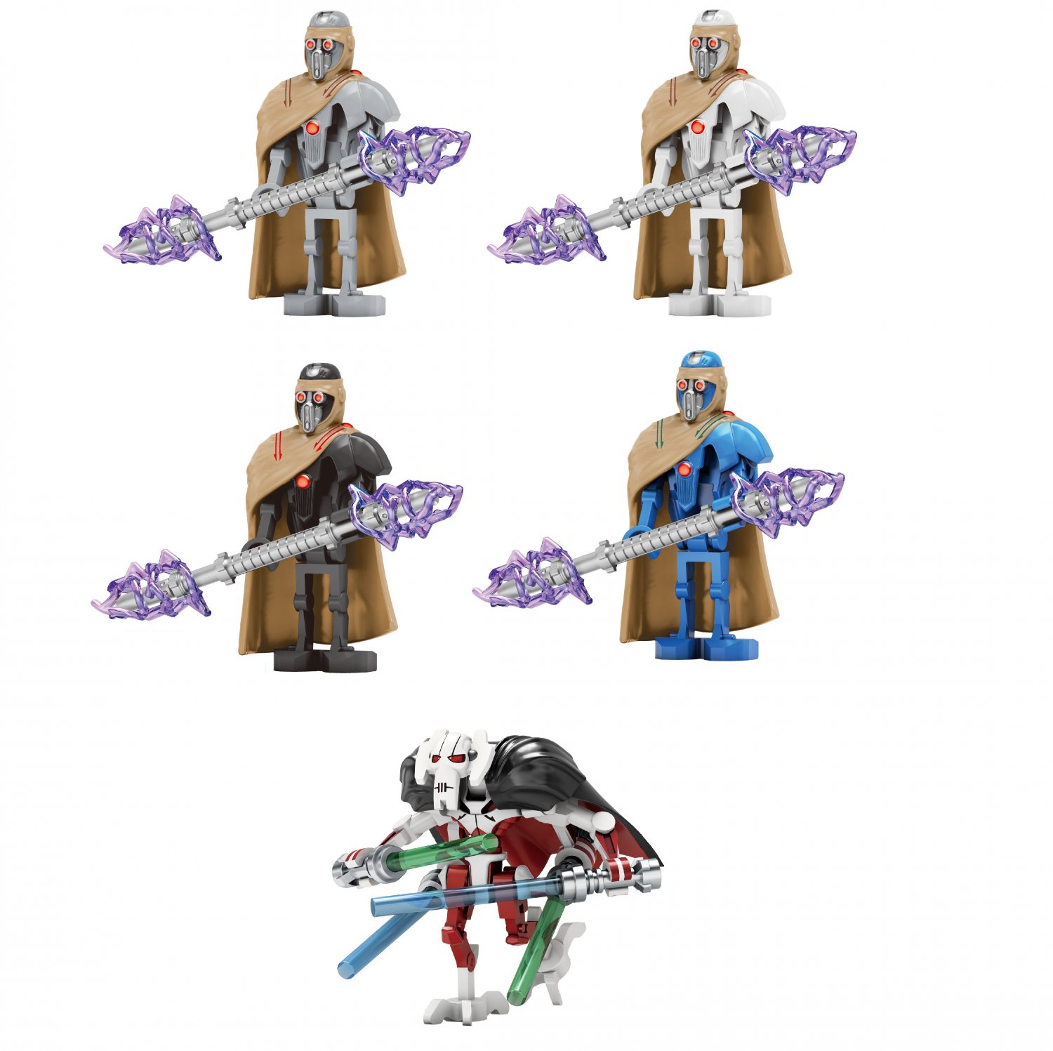 IG-100 MagnaGuard General Grievous Minifigures Fit Lego Star Wars TV Sets